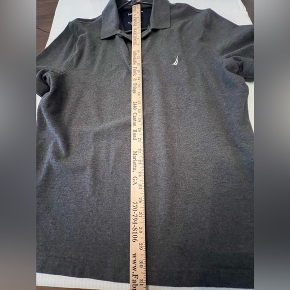 NAUTICA CLASSIC FIT DECK POLO. SIZE XL SHORT SLEEVE GRAY MENS SHIRT - Picture 7 of 10